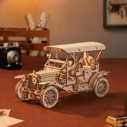 ROKR MC801 Wooden Vintage Car Model Kit – DIY Puzzle Toy Everware Hub