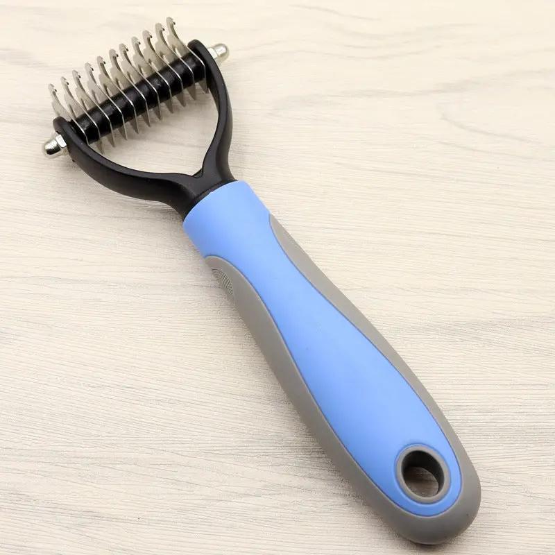 Double-Sided Dematting Comb, Knot Remover for Long-Haired Dogs Everware Hub
