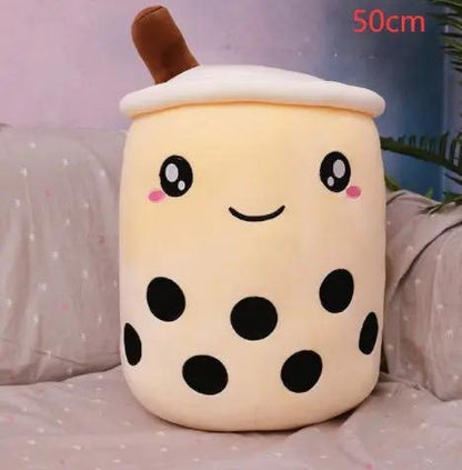Cute Strawberry Milk Tea Plush Toy – Soft Boba Tea Cup Pillow for Kids, Girls, Birthday Gift, Kawaii Bubble Tea Cushion Everware Hub