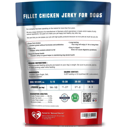 Chicken Jerky Dog Treats – 1.5 lb Grain-Free Organic Strips,High Protein Training Snacks Everware Hub