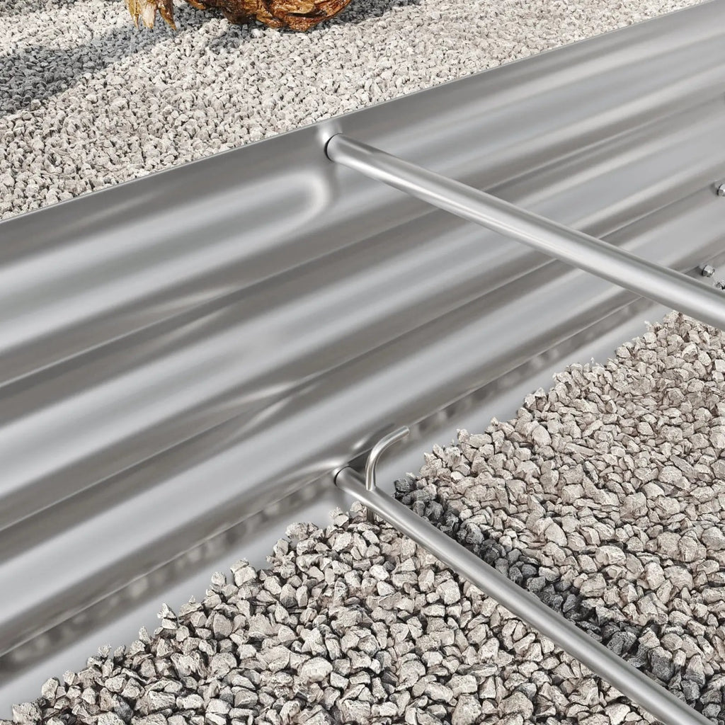 Oval Metal Raised Garden Bed , Large Outdoor Planter Box Everware Hub