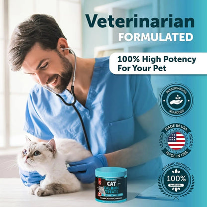 Hemp Calming Treats for Cats & Kittens,Stress & Anxiety Relief with Melatonin Everware Hub