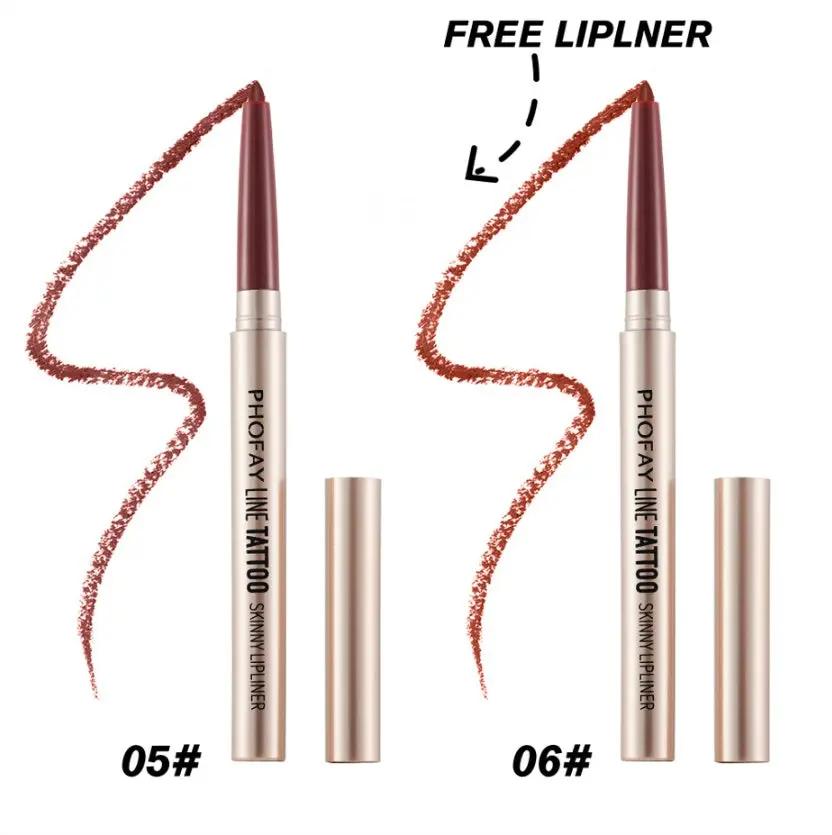 PHOFAY lipliners in shades 05 and 06 with sleek gold casing and smooth pigmented matte tips.