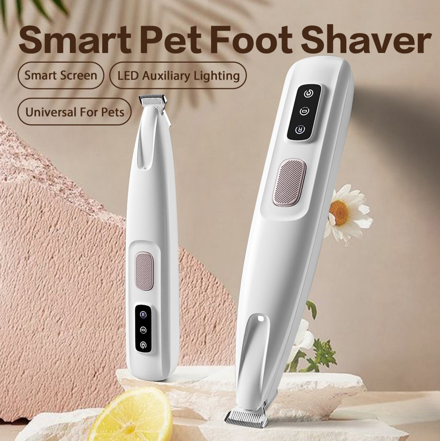 New Pet Paw Trimmer 1Pack,Rechargeable Quiet Hair Trimmer For Pets,Professional Pet Grooming Kit - Cordless Waterproof  Clippers With LED For Precision Trimming,Ideal For Home Grooming Pet Hair Everware Hub