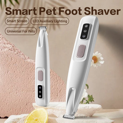 New Pet Paw Trimmer 1Pack,Rechargeable Quiet Hair Trimmer For Pets,Professional Pet Grooming Kit - Cordless Waterproof  Clippers With LED For Precision Trimming,Ideal For Home Grooming Pet Hair Everware Hub