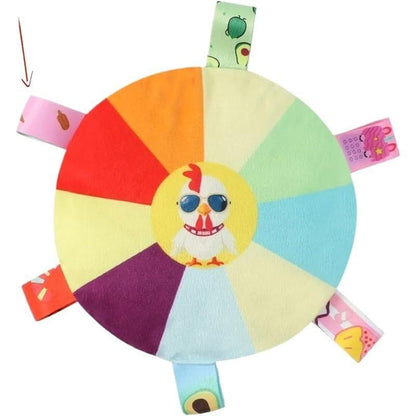 Plush Dog Flying Disc Chew Toy,Interactive Tug of War Toy with Bell, Bite-Resistant & Washable Everware Hub