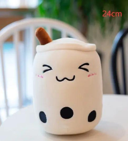 Cute Strawberry Milk Tea Plush Toy – Soft Boba Tea Cup Pillow for Kids, Girls, Birthday Gift, Kawaii Bubble Tea Cushion Everware Hub