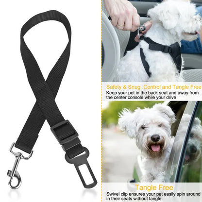 2Pcs Adjustable Pet Seat Belt Leash ,Safety Harness Leads for Dogs & Cats Everware Hub