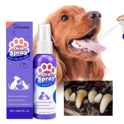 Yegebang Cat And Dog Teeth Cleaning Spray Pet Oral Cleaning Deodorizing Fresh Breath Everware Hub