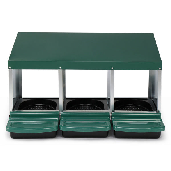 3-Compartment Chicken Feeding Trough, Durable Poultry Feeder for Backyard & Farm Use Everware Hub