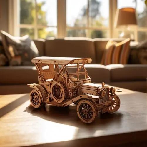 ROKR MC801 Wooden Vintage Car Model Kit – DIY Puzzle Toy Everware Hub