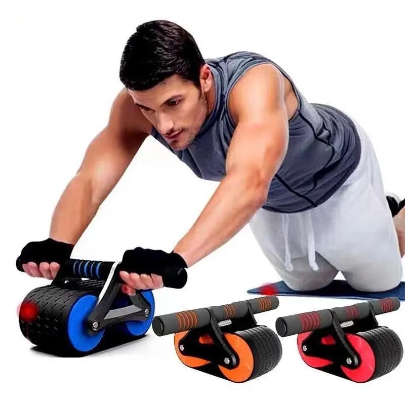Double Wheel Ab Roller with Automatic Rebound – Abdominal Exerciser for Men & Women , Home Fitness & Core Trainer Everware Hub