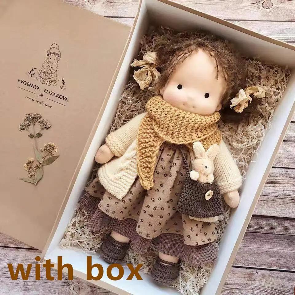Handmade Plush Doll, Golden Curly Hair Girl , Soft Stuffed Doll Gift for Kids & Collectors Everware Hub