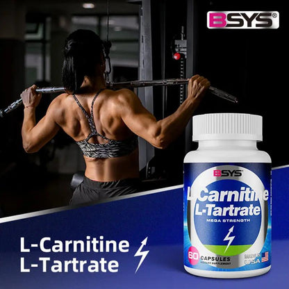 BSYS L-Carnitine L-Tartrate 60 Capsules – Energy, Metabolism & Workout Recovery Support Everware Hub