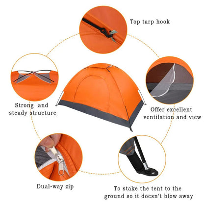 Single-Person Orange Tent – Lightweight & Waterproof Shelter Everware Hub