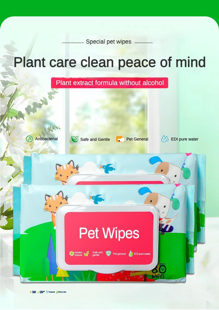 Dog And Cat Wet Wipes, Fragrance Free, Plant.based  SKIP THE BATH Gentle Cleansing AndDeodorizing,Hypoallergenic, Wipes For PawsEars, Fur, Eye Ducts And Butt Everware Hub