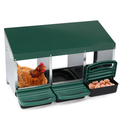 3-Compartment Chicken Feeding Trough, Durable Poultry Feeder for Backyard & Farm Use Everware Hub