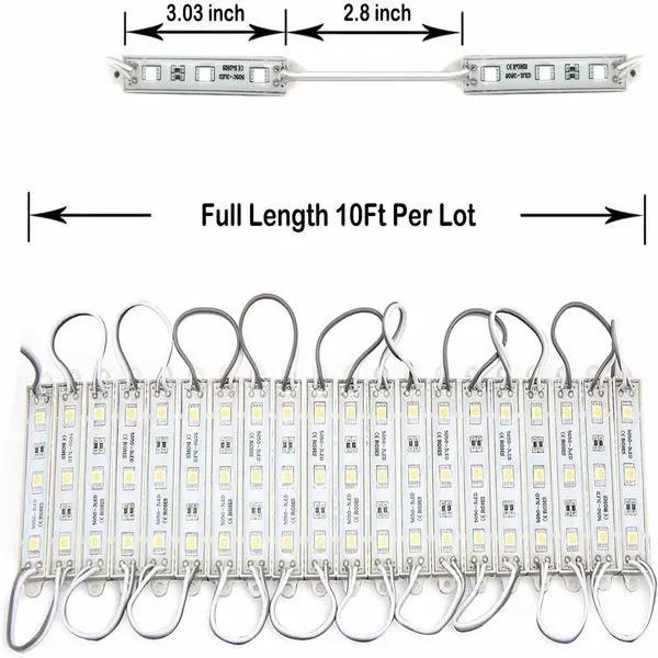 LED Waterproof Module Light – 60 LEDs, 10ft White Strip, Weatherproof Board for Outdoor Use Everware Hub