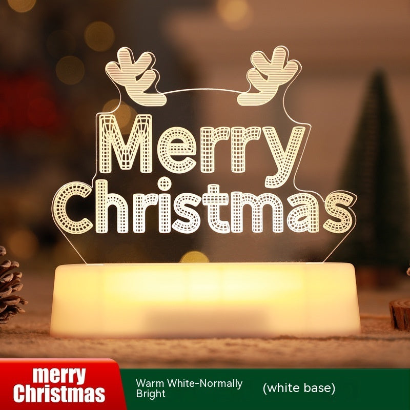 Christmas Decoration 3D Lamp Acrylic LED Night Lights New Year Valentines Day Christmas Kids Gift Christmas Ornaments Everware Hub