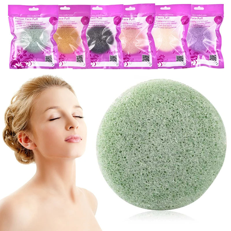 Natural Round Shap Konjac Sponge Face Cleaning Sponge Everware Hub