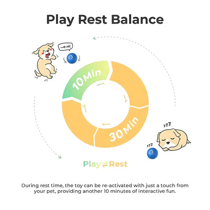 Smart Interactive Bouncing Ball for Dogs ,USB Rechargeable Self-Moving Pet Toy with Urchin Cover Everware Hub