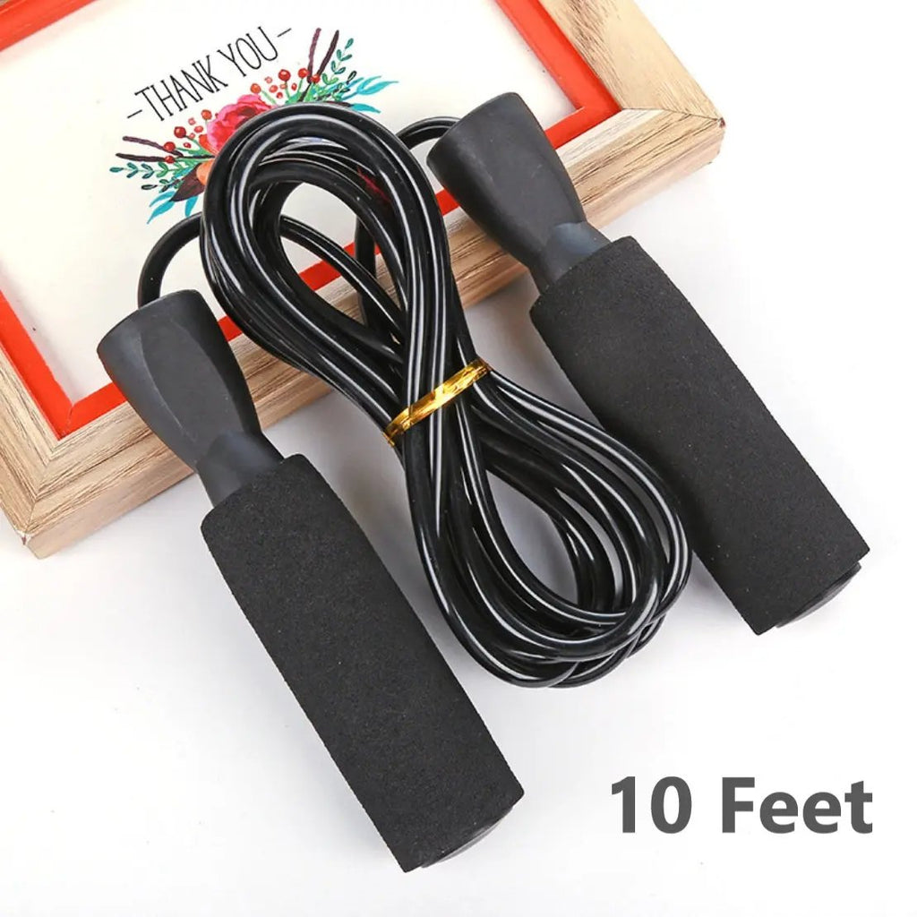 Mororock Adjustable Speed Skipping Rope – 10ft Aerobic Jump Rope for Boxing, Fitness & Weight Loss (Black) Everware Hub