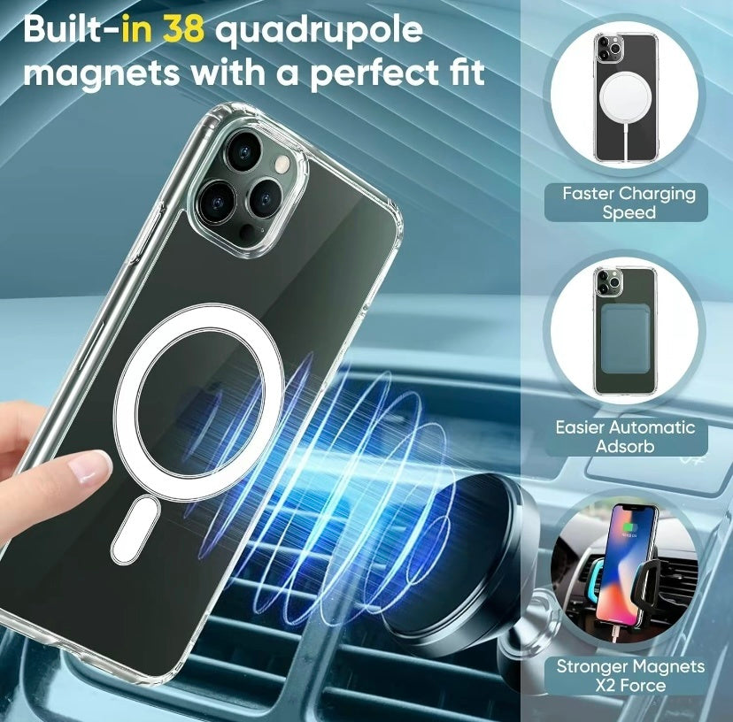 MagSafe Compatible iPhone 15/14 Plus, Pro, Pro Max Case – Military-Grade Shockproof Hybrid Cover Everware Hub