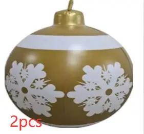 60CM Inflatable Christmas Ornament Ball ,Giant Outdoor PVC Holiday Decoration for Tree, Yard & Events Everware Hub
