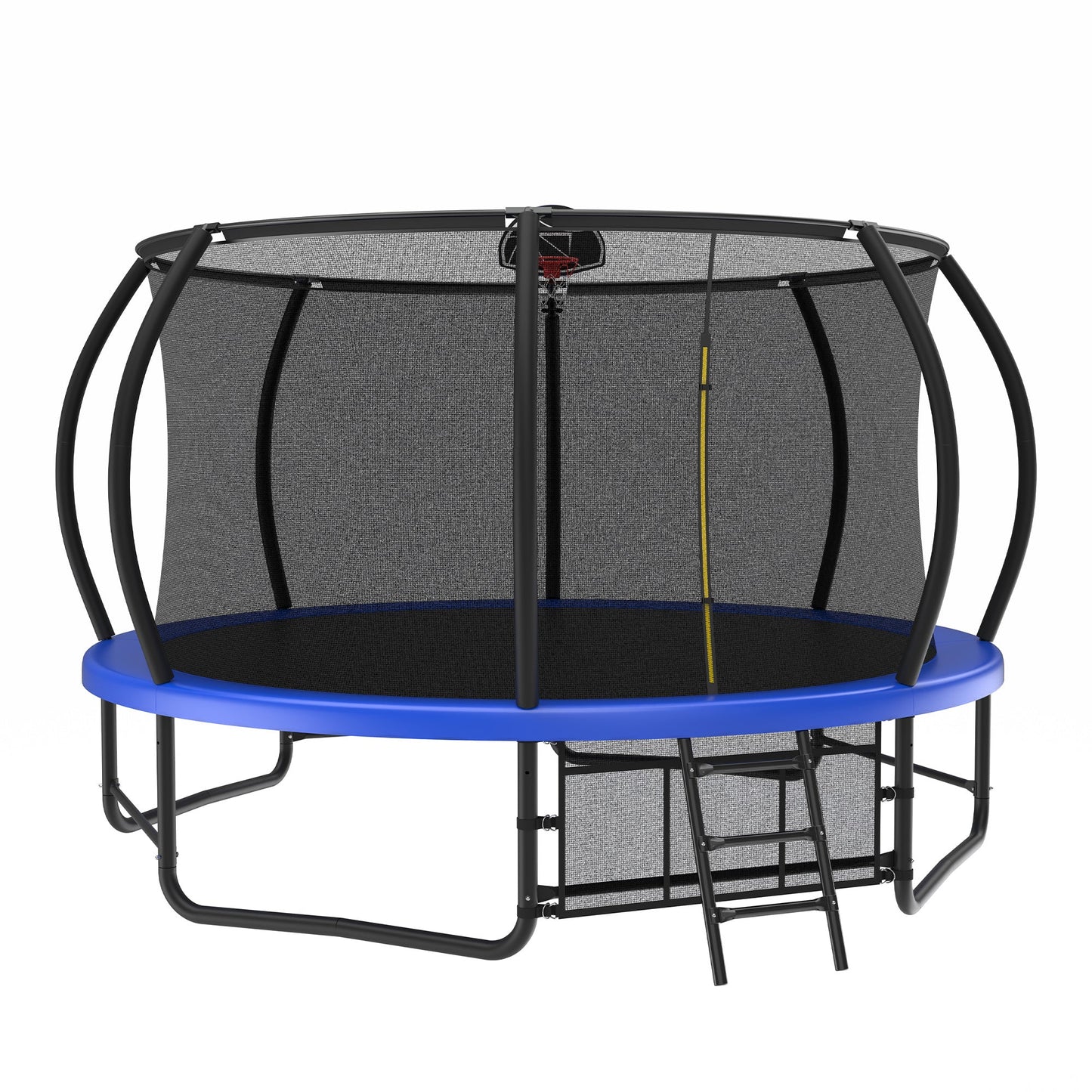 14FT Outdoor Fenced Trampoline with Ladder,Rust-Proof Leisure Jumping Trampoline for Kids & Adults Everware Hub