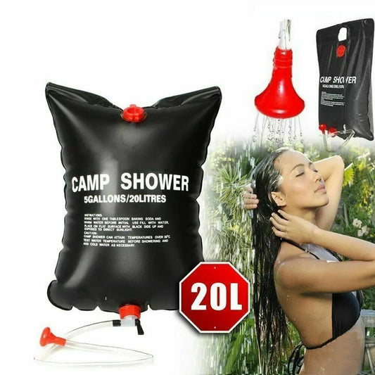 20L Portable Camping Shower Bag – Solar Heated Outdoor Shower for Travel, Hiking & Beach Everware Hub
