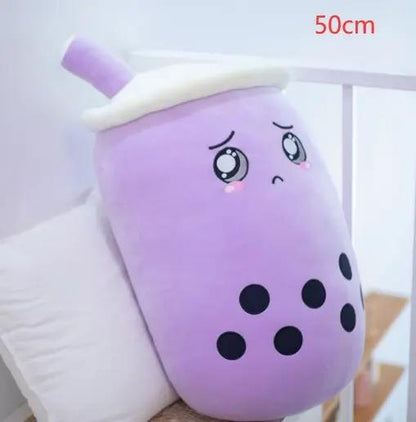 Cute Strawberry Milk Tea Plush Toy – Soft Boba Tea Cup Pillow for Kids, Girls, Birthday Gift, Kawaii Bubble Tea Cushion Everware Hub