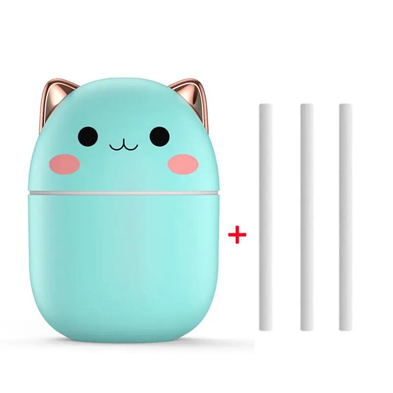 Cute Cat Air Purifier USB, Silent Cool Mist LED Aroma Diffuser Everware Hub