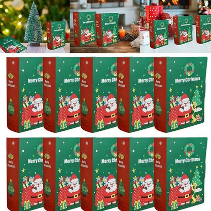 10 Pcs Christmas Candy Boxes Merry Christmas Santa Claus Xmas Tree Storybook Box Cookie Goodie Paper Treat Box For Christmas Gift Wrapping Holiday Party Supplies Everware Hub
