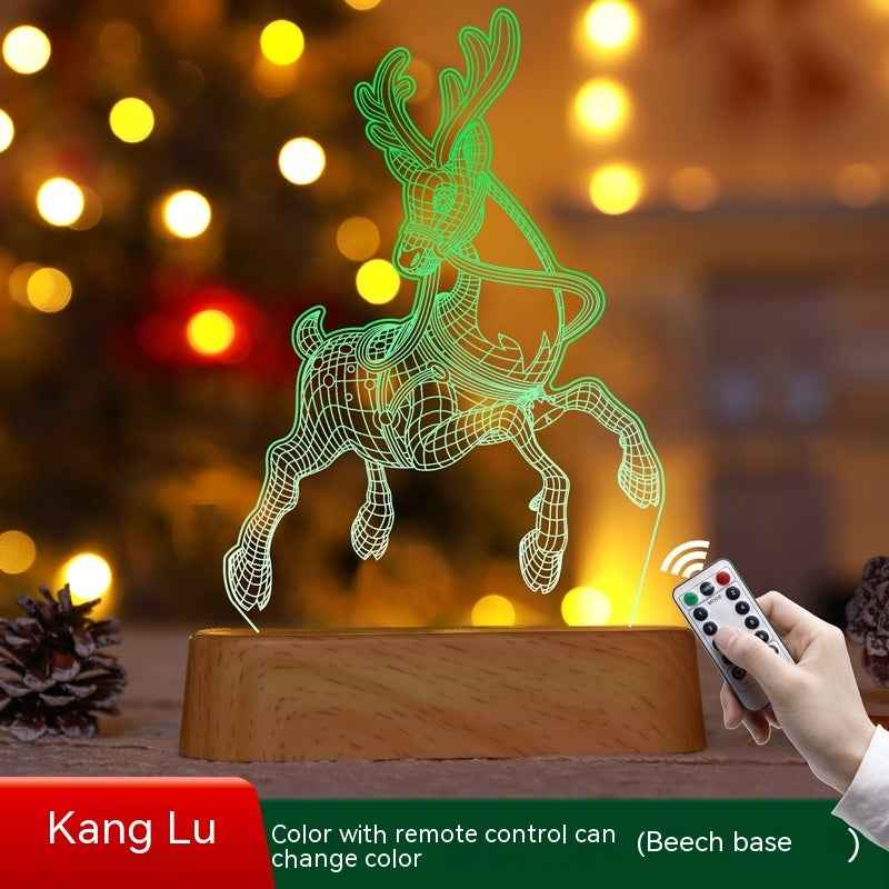Christmas Decoration 3D Lamp Acrylic LED Night Lights New Year Valentines Day Christmas Kids Gift Christmas Ornaments Everware Hub