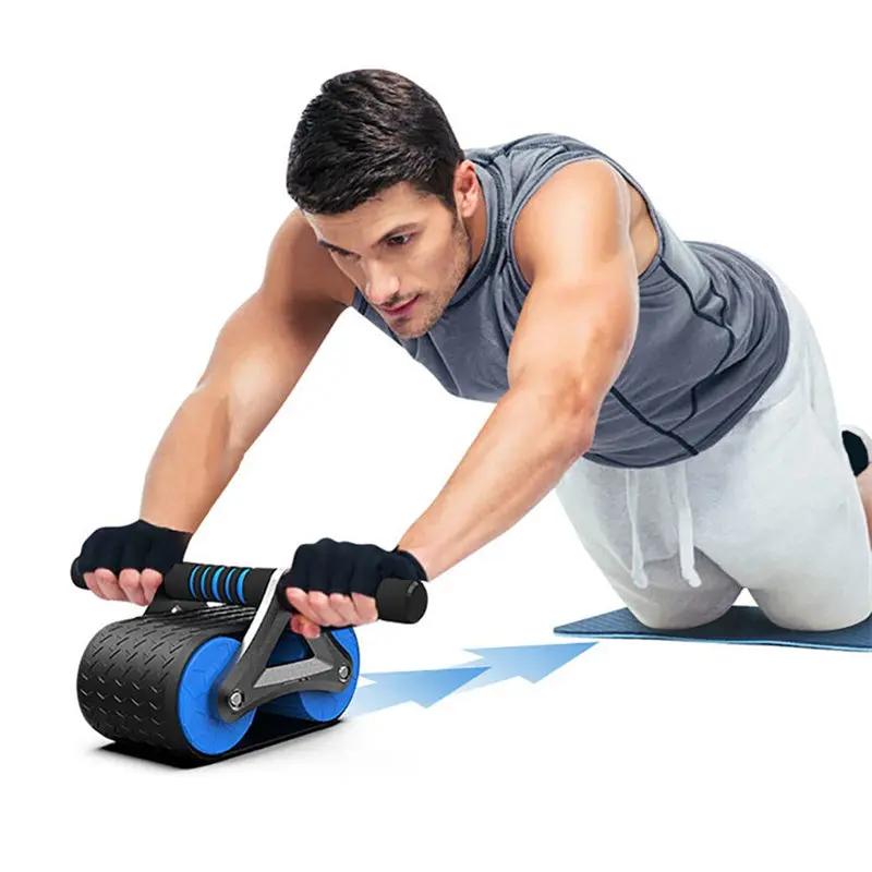 Double Wheel Ab Roller with Automatic Rebound – Abdominal Exerciser for Men & Women , Home Fitness & Core Trainer Everware Hub