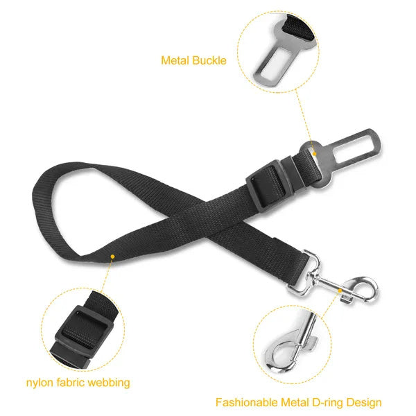 2Pcs Adjustable Pet Seat Belt Leash ,Safety Harness Leads for Dogs & Cats Everware Hub