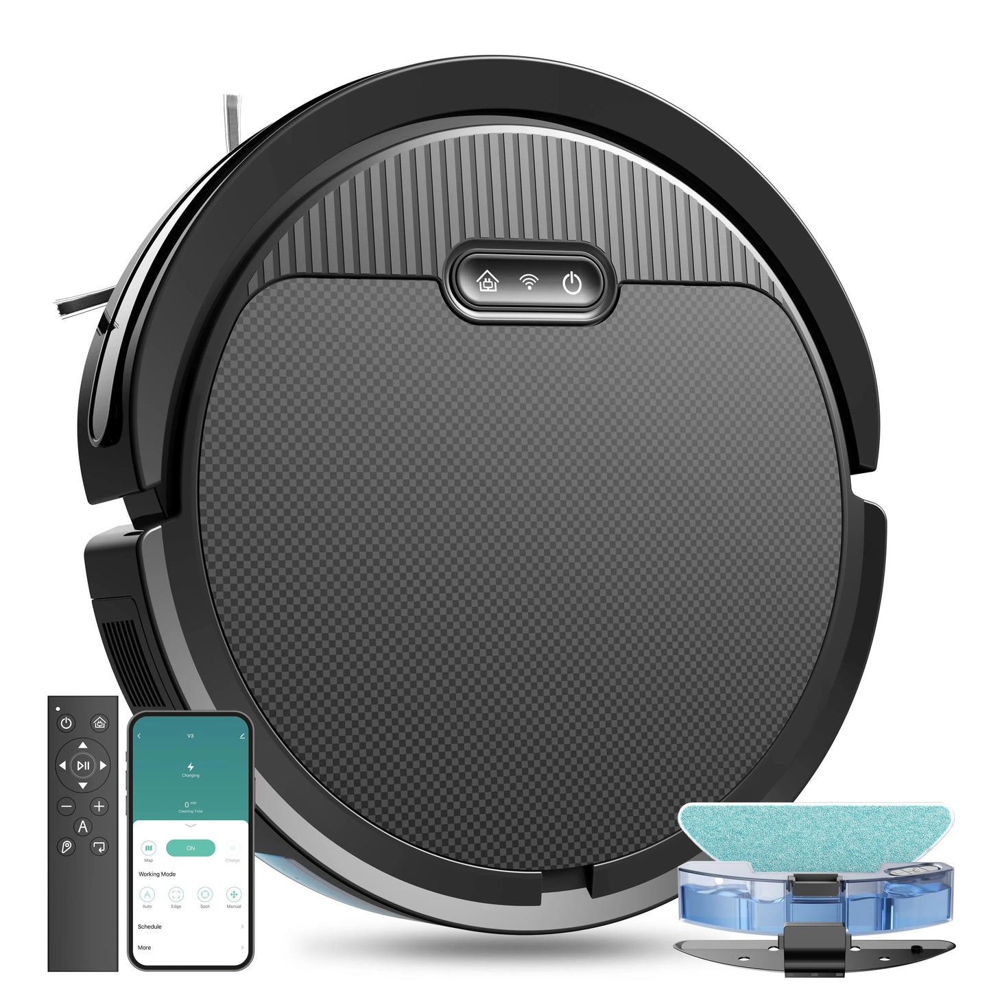 Robot Vacuum and Mop 3-in-1 Combo Cleaner, 5000Pa Suction, 120 Mins Runtime, Self-Charging Everware Hub