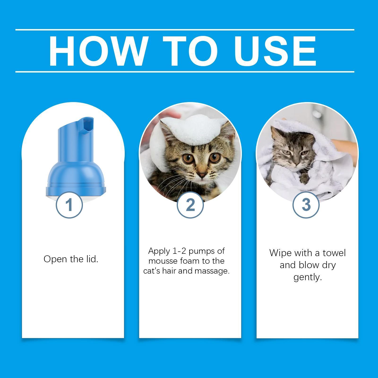 Yegebang Cat Cleaning Mousse Mild Non-irritating Pet Cleaning Foam Everware Hub