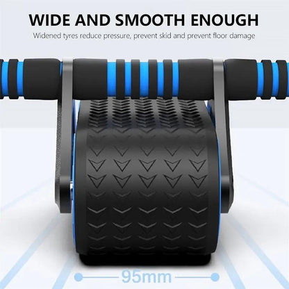 Double Wheel Ab Roller with Automatic Rebound – Abdominal Exerciser for Men & Women , Home Fitness & Core Trainer Everware Hub