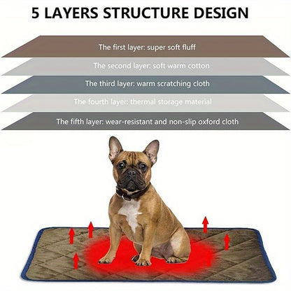 Self-Heating Pet Bed Mat,Thermal Washable Cat & Dog Pad with Non-Slip Bottom Everware Hub