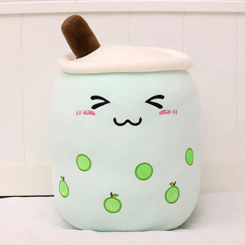Cute Strawberry Milk Tea Plush Toy – Soft Boba Tea Cup Pillow for Kids, Girls, Birthday Gift, Kawaii Bubble Tea Cushion Everware Hub