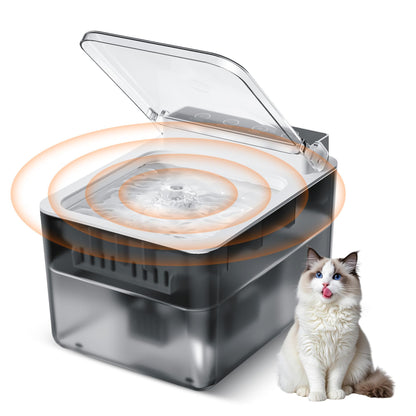 Wireless Charging 304 Stainless Steel Automatic Pet Water Fountain – Battery-Driven Induction Cat & Dog Water Dispenser Everware Hub