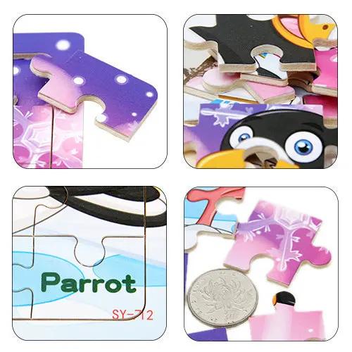 Children’s Wooden Poultry Animal Puzzle – Fun & Educational Everware Hub