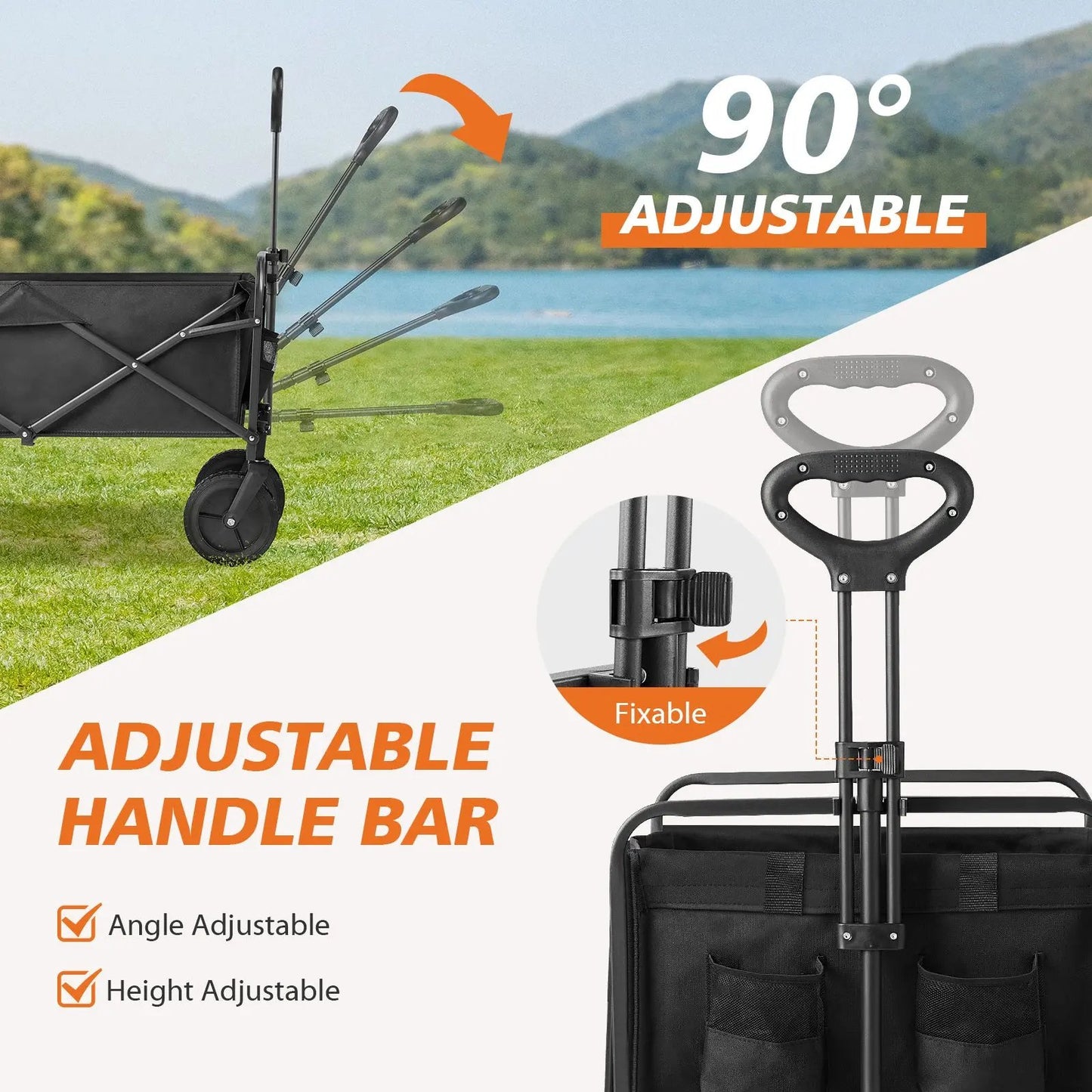 Foldable Utility Wagon – Camping & Shopping Cart Everware Hub