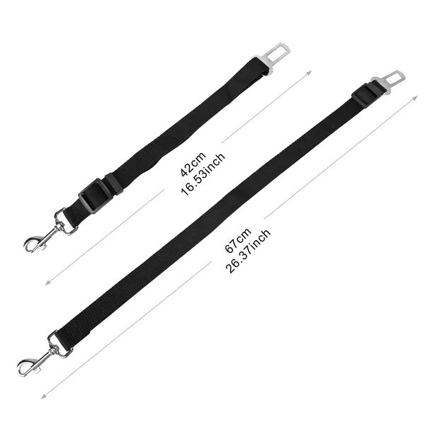 2Pcs Adjustable Pet Seat Belt Leash ,Safety Harness Leads for Dogs & Cats Everware Hub