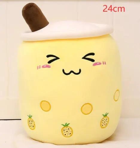 Cute Strawberry Milk Tea Plush Toy – Soft Boba Tea Cup Pillow for Kids, Girls, Birthday Gift, Kawaii Bubble Tea Cushion Everware Hub