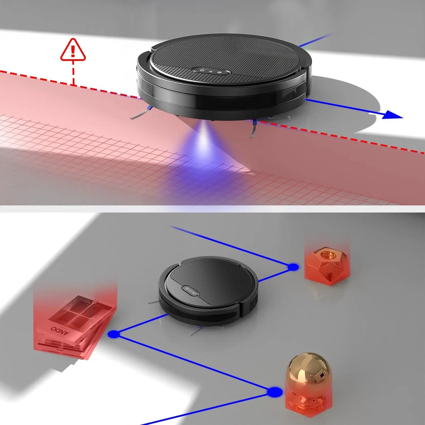 Robot Vacuum and Mop 3-in-1 Combo Cleaner, 5000Pa Suction, 120 Mins Runtime, Self-Charging Everware Hub