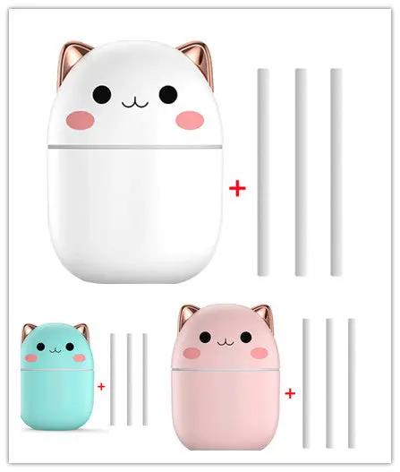 Cute Cat Air Purifier USB, Silent Cool Mist LED Aroma Diffuser Everware Hub