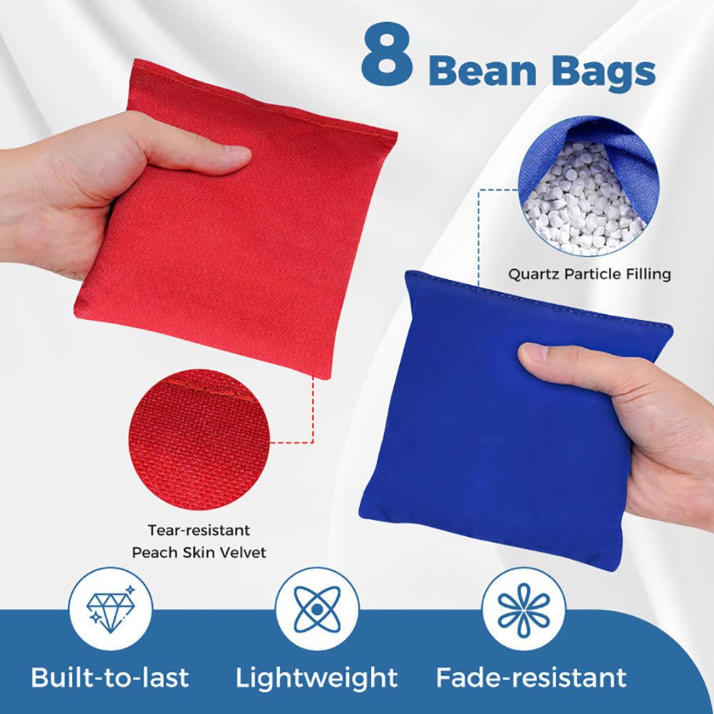 Portable Cornhole Board with Foldable Legs & Side Handle ,Lightweight Outdoor Game Set Everware Hub