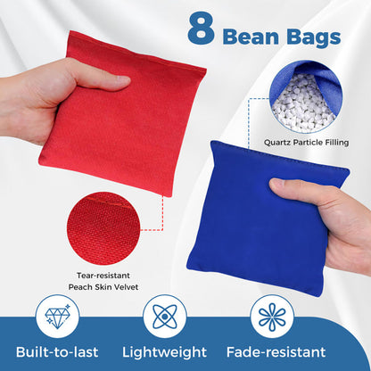 Portable Cornhole Board with Foldable Legs & Side Handle ,Lightweight Outdoor Game Set Everware Hub